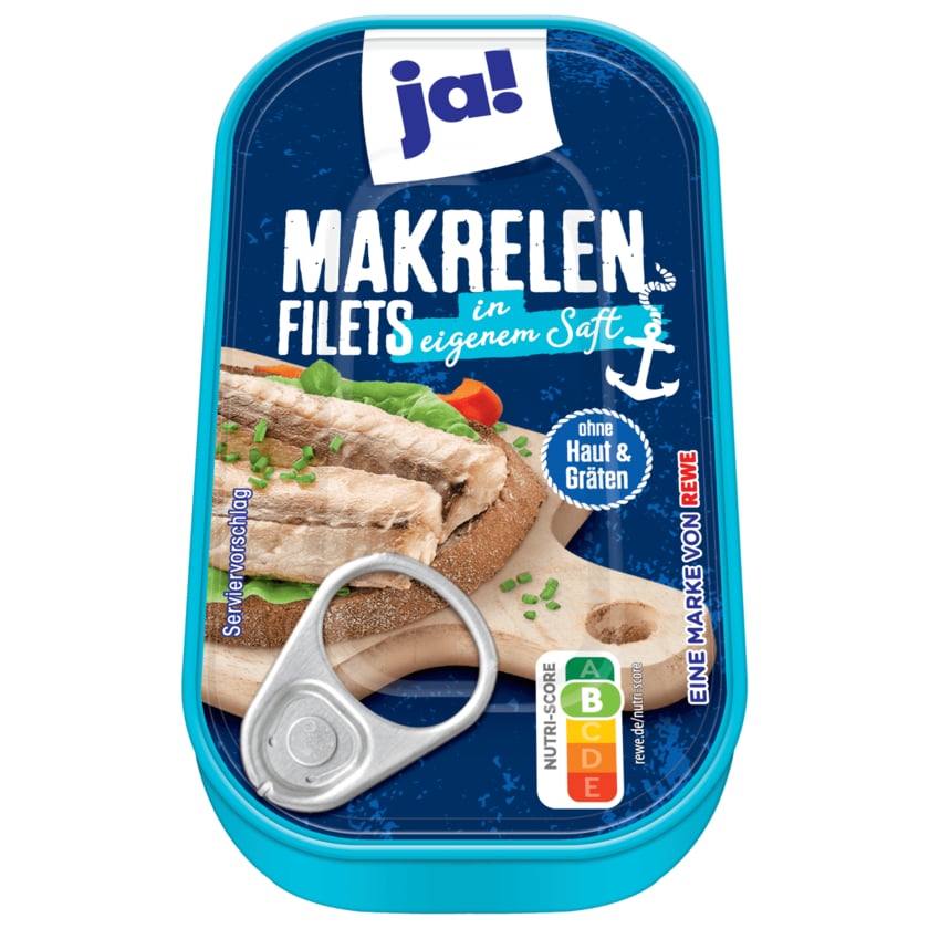 ja! Makrelen-Filets im eigenen Saft MSC 125g